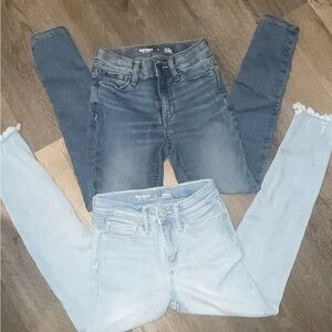 Old Navy Girls Blue and Light Blue Jeans 2 Pair